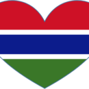 Gambia Flagge Herz
