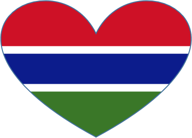 Gambia Flagge Herz